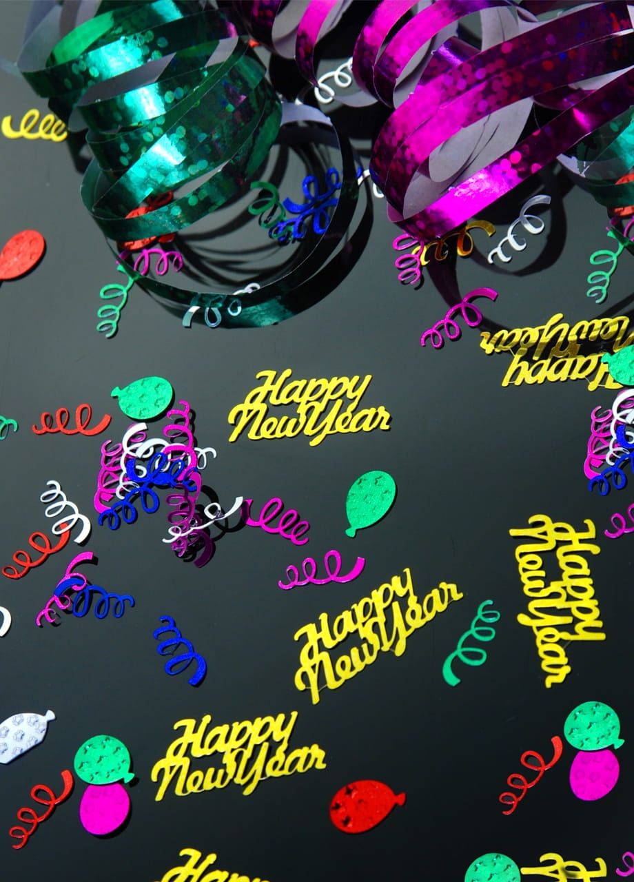 Konfetti HAPPY NEW YEAR sylwestrowe dekoracje na st