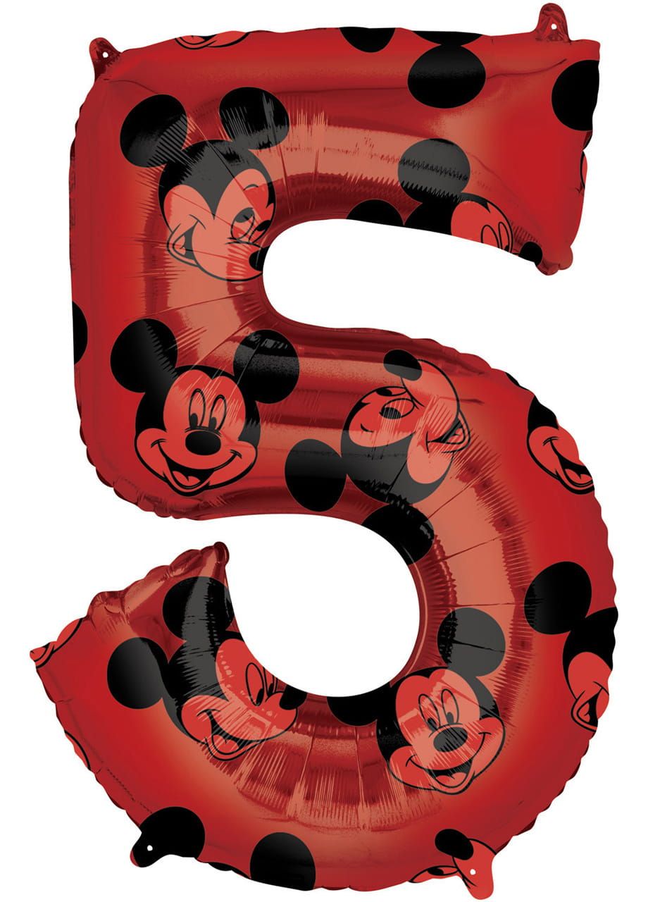 Balon foliowy CYFRA 5 Myszka Mickey