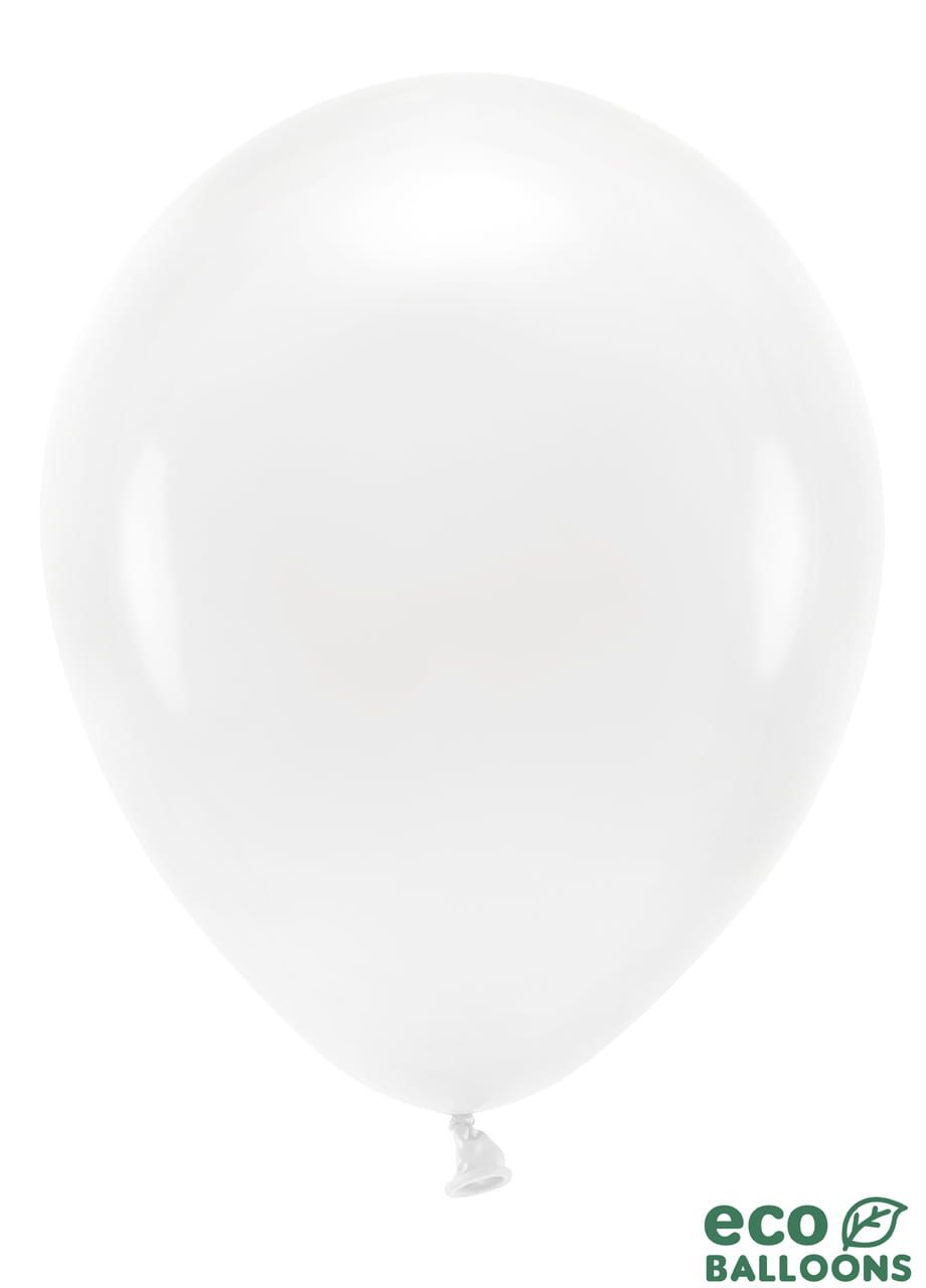 Balony ekologiczne biae 30cm (10szt.)