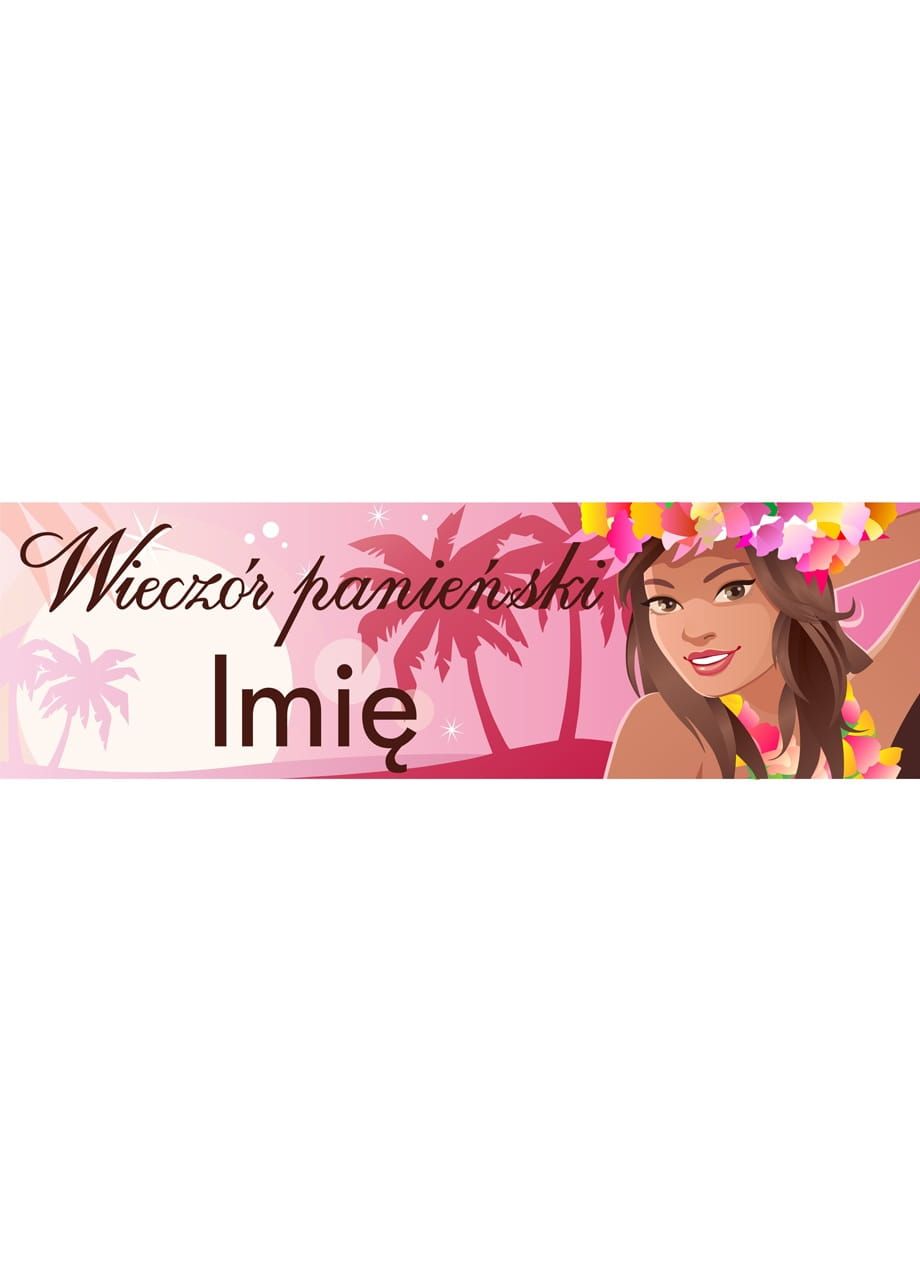 Baner personalizowany HAWAJKA dekoracja na imprez hawajsk