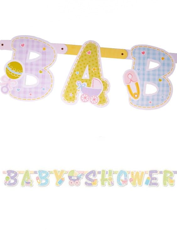 Girlanda Baby Shower dekoracja pastelowa