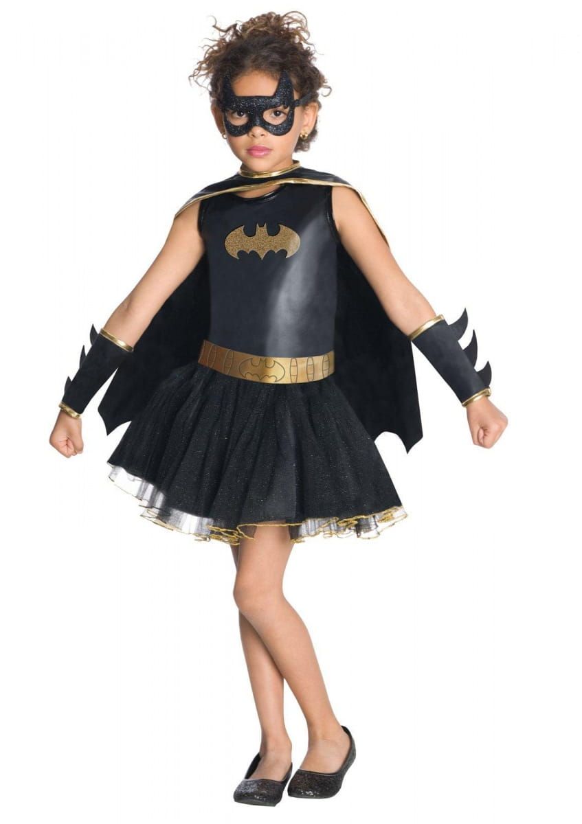 Strj superbohatera dla dziewczynki BATMAN czarny