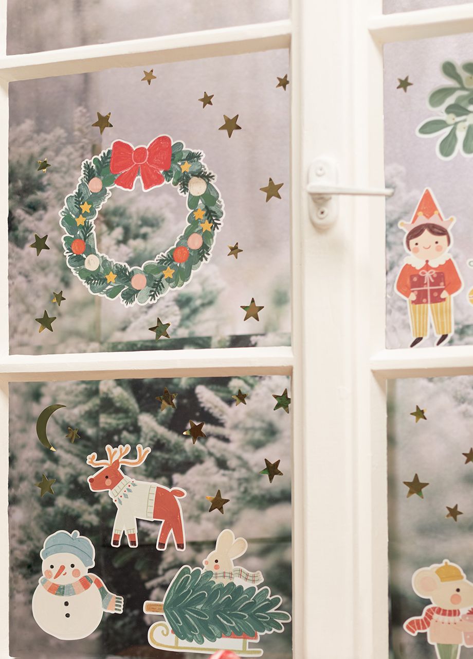 Naklejki witeczne na okno MERRY CHRISTMAS
