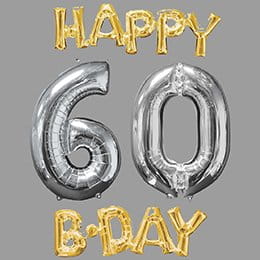 Balony na 60 urodziny