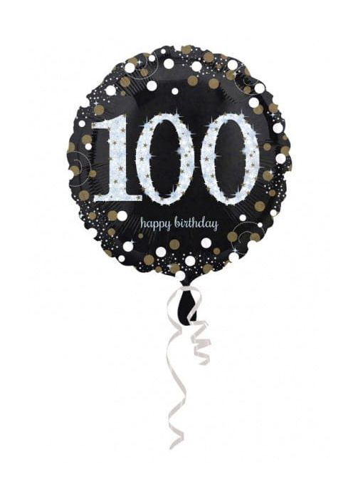 Balon foliowy 100 URODZINY Sparkling 45cm