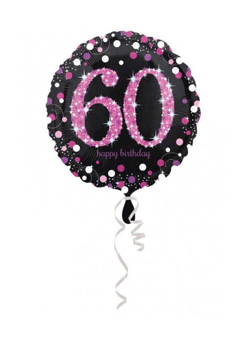 Balon foliowy 60 URODZINY Pink Celebration