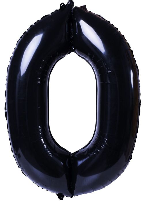 Balon foliowy CYFRA 0 czarny 100cm