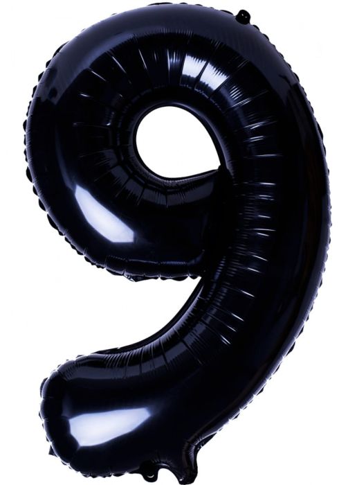 Balon foliowy CYFRA 9 czarny 100cm