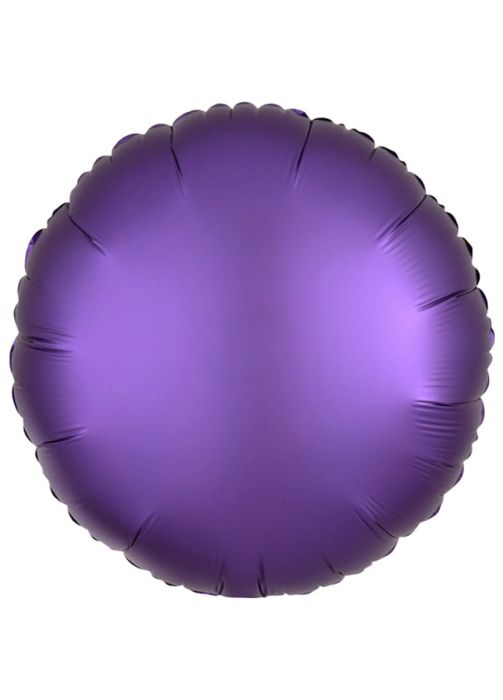 Balon foliowy KOŁO SATYNOWE fioletowy 43cm