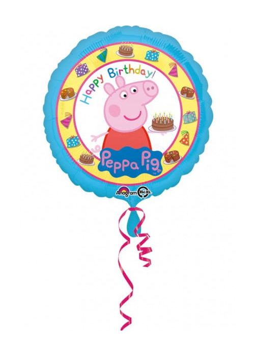 Balon foliowy ŚWINKA PEPPA urodzinowy 