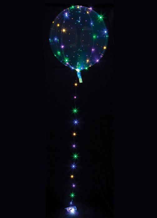 Balon KOLOROWY LED przezroczysty