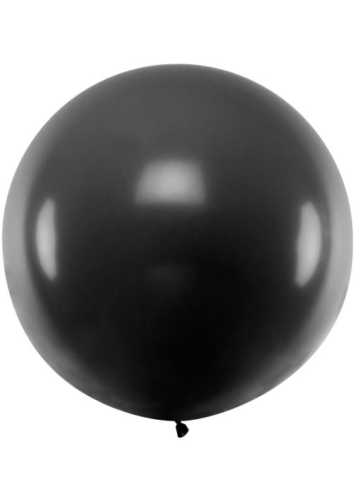 Balon pastelowy OLBRZYM czarny 1m