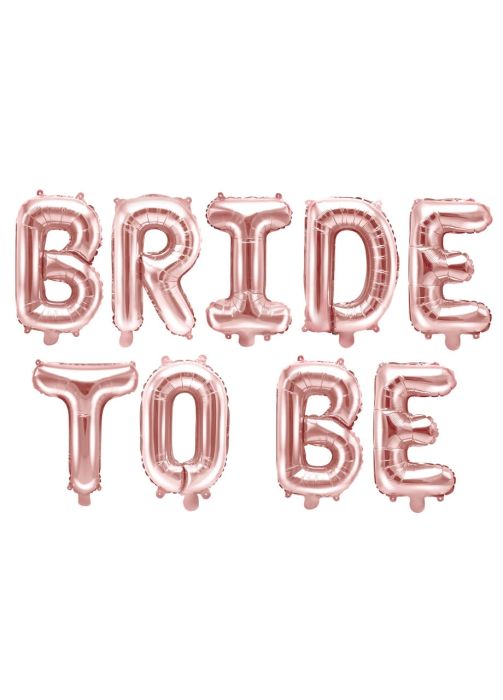 Balony BRIDE TO BE napis rose gold