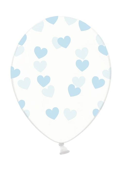 Balony SERDUSZKA niebieskie 30cm (6szt.)