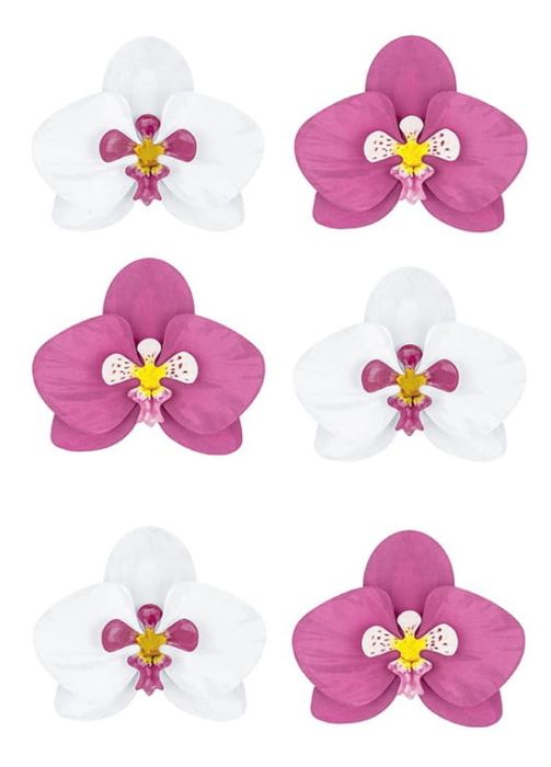 Dekoracje papierowe ALOHA kwiatki hawajskie (6szt.)