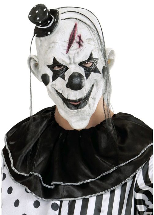 Maska klauna na Halloween ZABÓJCZY PIERROT