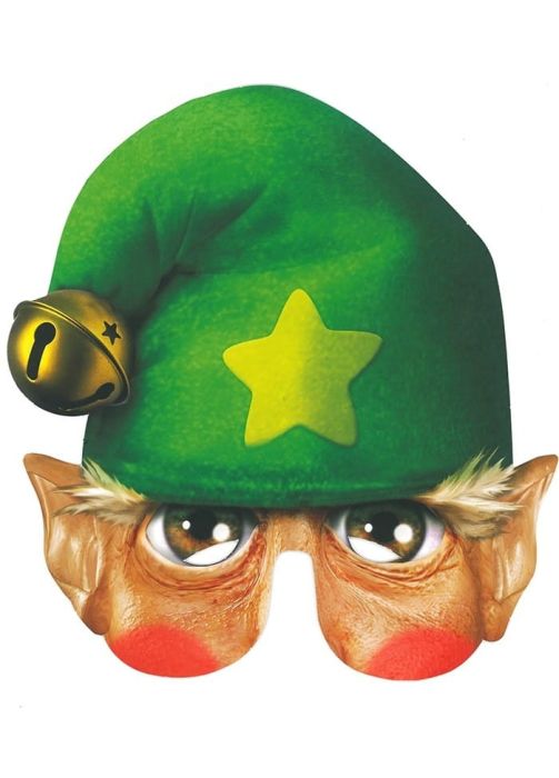 Maska tekturowa ELF maska świąteczna