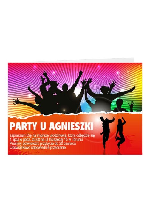 Personalizowane zaproszenia PARTY