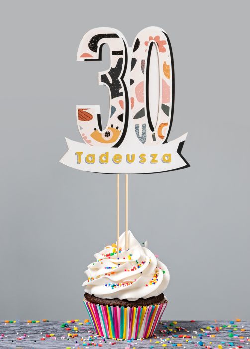 Personalizowany topper na tort 30 urodziny 