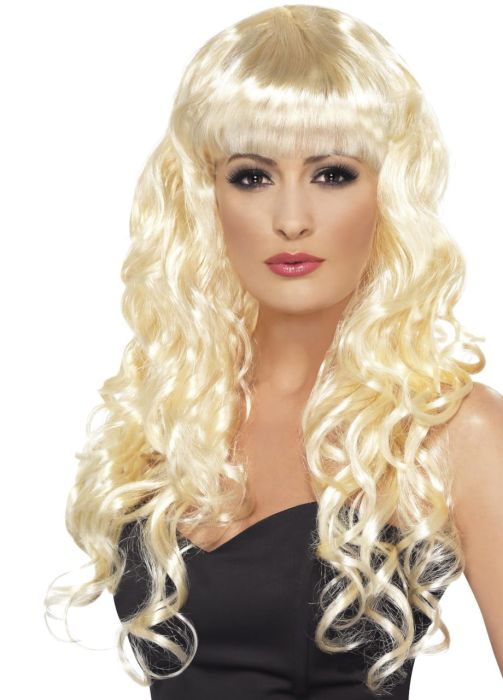 Peruka blond z grzywką SYRENA