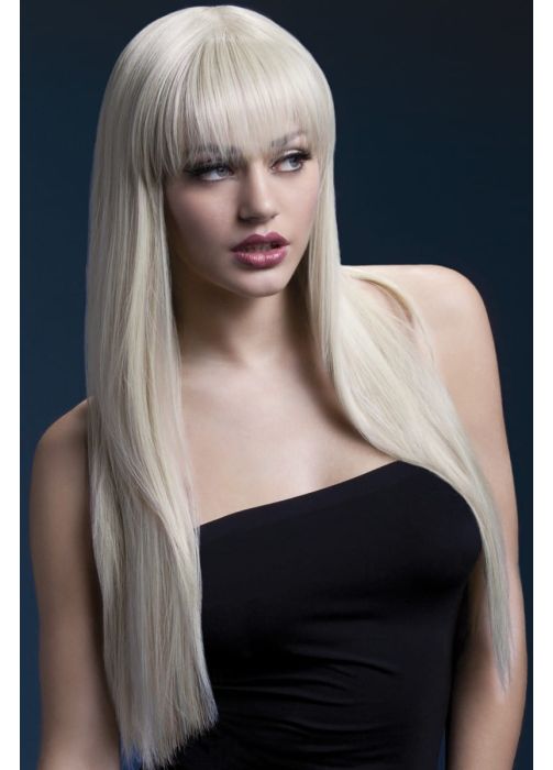 Peruka z grzywką blond Fever Professional JESSICA długie włosy