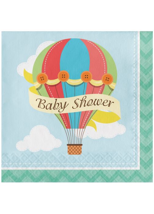 Serwetki na baby shower W CHMURACH (16szt.)