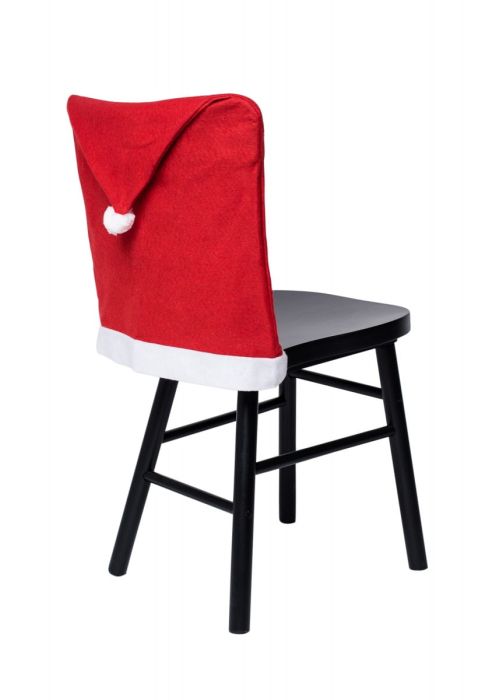 Świąteczny pokrowiec na krzesło CZAPKA MIKOŁAJA dekoracja krzeseł