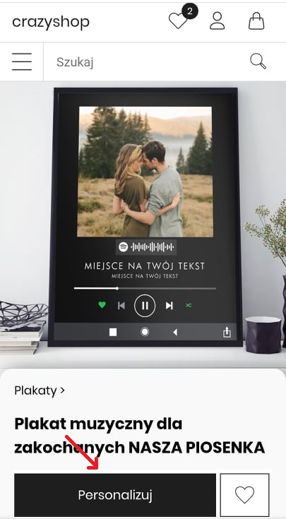 7. Kliknij przycisk Personalizuj