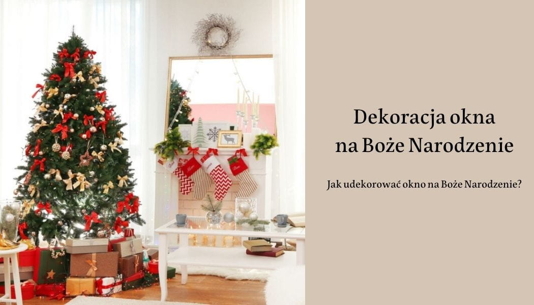 Dekoracja okna na Boe Narodzenie