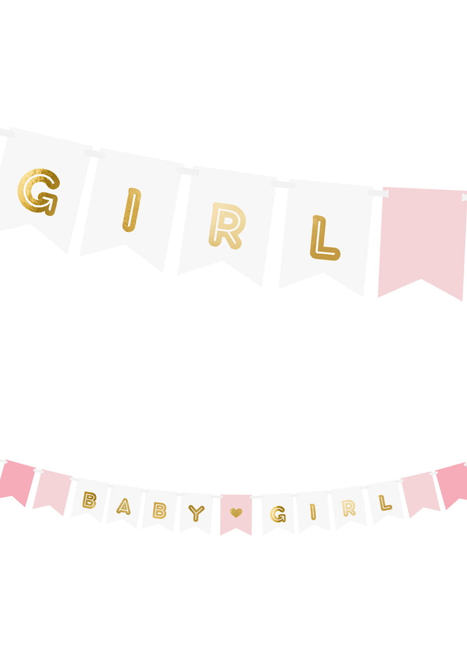 Girlanda BABY GIRL dekoracja baby shower 1,75