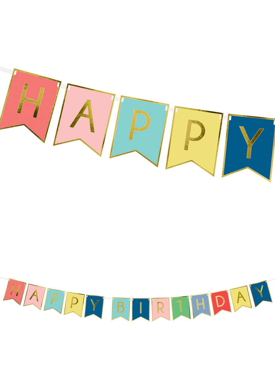 Girlanda HAPPY BIRTHDAY urodzinowa dekoracja