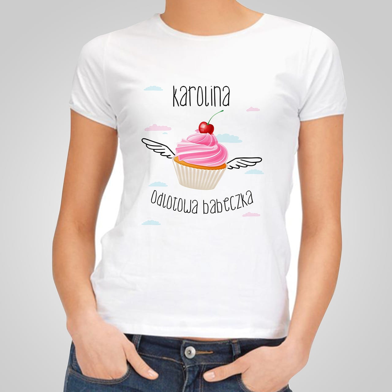 Koszulka damska z nadrukiem BABECZKA to prezent na Dzień Długiej Przyjaźni