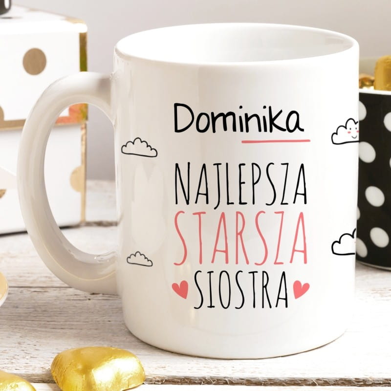 Kubek z nadrukiem STARSZA SIOSTRA