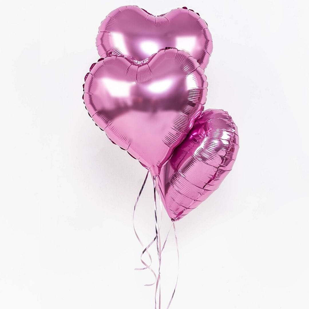 Balon foliowy SERCE jasnorowy 45cm