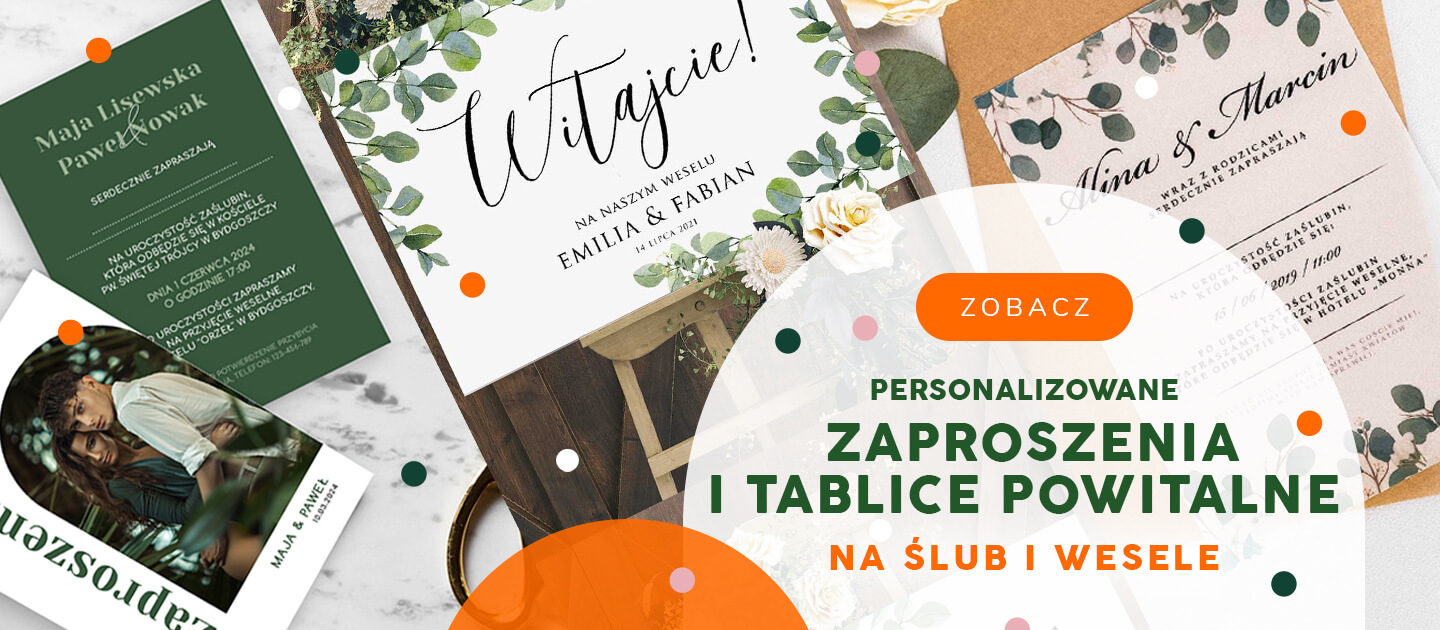 Personalizowane tablice i zaproszenia lubne