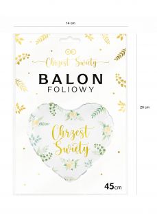 Balon CHRZEST �WI�TY 45cm dekoracja na chrzest balon na chrzest ozdoba na chrzest balon na chrzciny