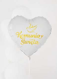 Foliowy balon Komunia wita GOBEK