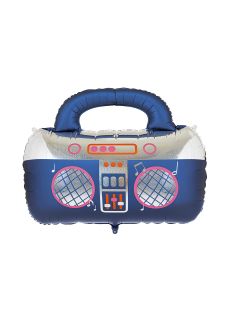 Foliowy balon BOOMBOX holograficzny balon foliowy dekoracje muzyczne dmuchany boombox gad�ety muzyczne