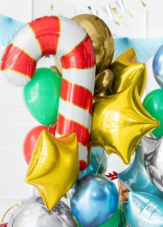 Balon foliowy CUKROWA LASKA czerwona balon laska cukrowa balon �wi�teczny