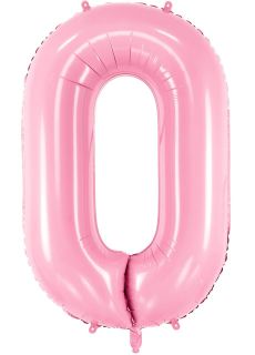 Balon foliowy CYFRA 0 r�owy 86cm