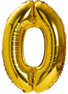 Balon foliowy CYFRA 0 zoty bysk 85cm