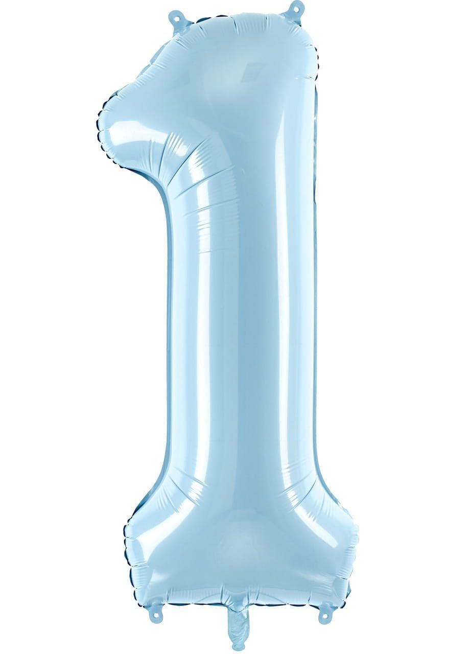 Balon foliowy CYFRA 1 niebieski 86cm