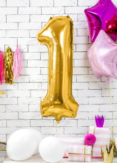 Balon foliowy CYFRA 1 z�oty 86cm