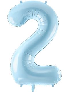 Balon foliowy CYFRA 2 niebieski 86cm