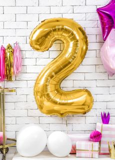 Balon foliowy CYFRA 2 z�oty 86cm