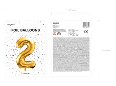Balon foliowy CYFRA 2 z�oty 86cm