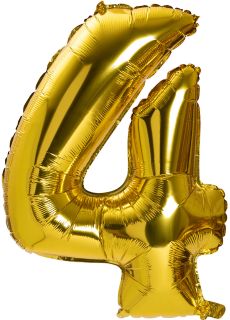 Foliowy balon CYFRA 4 - z�oty b�ysk 85cm