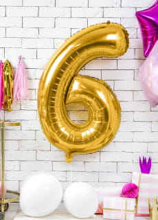 Balon foliowy CYFRA 6 zoty 86cm