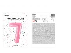 Balon foliowy CYFRA 7 r�owy 86cm