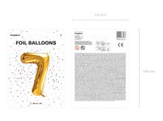 Balon foliowy CYFRA 7 z�oty 86cm